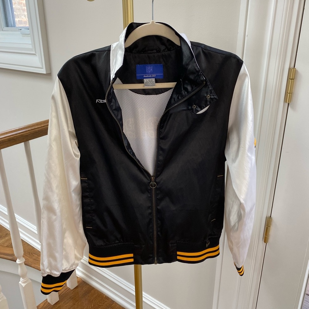 Reebok Black and White  Steelers Jacket
